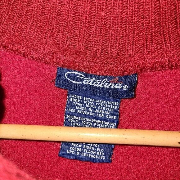 Women's Catalina Red Full Zip Up Vest - Picture 2 of 5